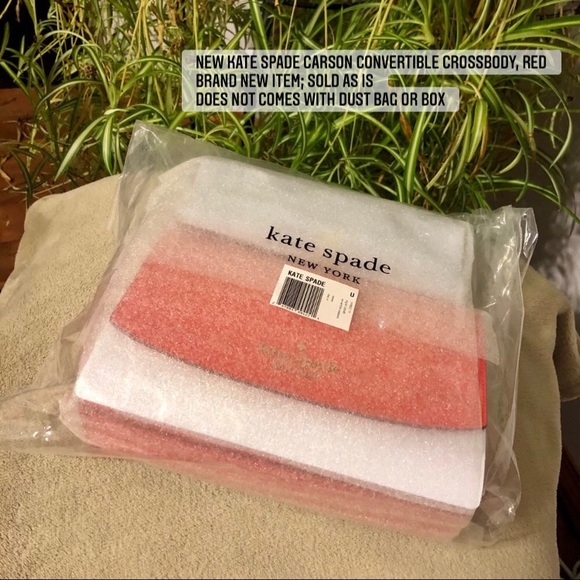 Purse: NEW Kate Spade Carson Convertible Crossbody, Red ๐ Bundle Me! - Picture 3 of 9